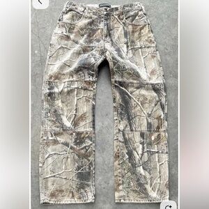 Akimbo Double Knees Real Tree Camo Cargo Pants Size 28x30